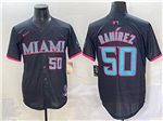 Miami Marlins #50 Agustín Ramírez Black 2025 City Connect Limited Jersey