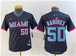 Miami Marlins #50 Agustín Ramírez Youth Black 2025 City Connect Limited Jersey