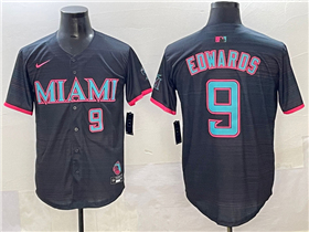 Miami Marlins #9 Xavier Edwards Black 2025 City Connect Limited Jersey