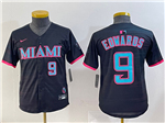Miami Marlins #9 Xavier Edwards Youth Black 2025 City Connect Limited Jersey