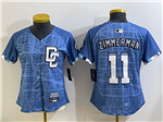 Washington Nationals #11 Ryan Zimmerman Women's 2025 Blue City Connect Limited Jersey