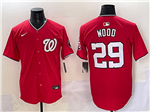 Washington Nationals #29 James Wood Red Limited Jersey