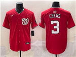 Washington Nationals #3 Dylan Crews Red Limited Jersey