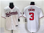 Washington Nationals #3 Dylan Crews White Limited Jersey