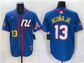 National League #13 Ronald Acuna Jr. Blue 2025 MLB All-Star Edition Limited Jersey
