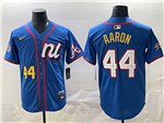 National League #44 Hank Aaron Blue 2025 MLB All-Star Edition Limited Jersey