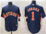 Houston Astros #1 Carlos Correa Navy Limited Jersey
