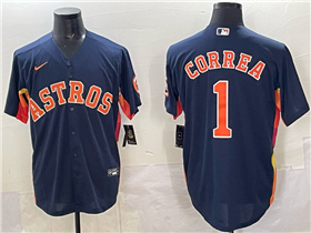 Houston Astros #1 Carlos Correa Navy Limited Jersey