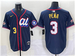 American League #3 Jeremy Pena Navy 2025 MLB All-Star Edition Limited Jersey