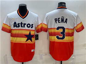 Houston Astros #3 Jeremy Pena Rainbow Cooperstown Collection Cool Base Jersey