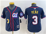 American League #3 Jeremy Pena Youth Navy 2025 MLB All-Star Limited Jersey