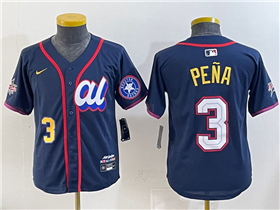 American League #3 Jeremy Pena Youth Navy 2025 MLB All-Star Limited Jersey