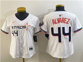 Houston Astros #44 Yordan Álvarez Women's White 2025 City Connect Limited Jersey
