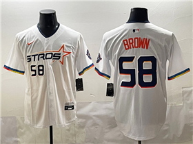 Houston Astros #58 Hunter Brown White 2025 City Connect Limited Jersey