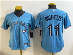Toronto Blue Jays #11 Bo Bichette Women's Powder Blue Limited Jersey