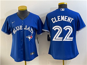 Toronto Blue Jays #22 Ernie Clement Women's Blue Limited Jersey