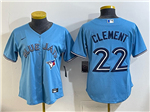Toronto Blue Jays #22 Ernie Clement Women's Powder Blue Limited Jersey