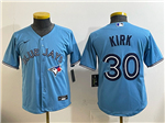 Toronto Blue Jays #30 Alejandro Kirk Youth Powder Blue Limited Jersey