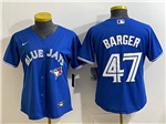Toronto Blue Jays #47 Addison Barger Women's Blue Limited Jersey