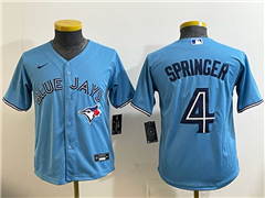 Toronto Blue Jays #4 George Springer Youth Powder Blue Limited Jersey