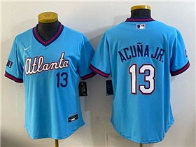 Atlanta Braves #13 Ronald Acuna Jr. Women's Powder Blue 2026 City Connect Jersey