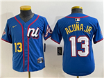 National League #13 Ronald Acuna Jr. Youth Blue 2025 MLB All-Star Limited Jersey