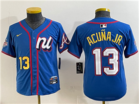National League #13 Ronald Acuna Jr. Youth Blue 2025 MLB All-Star Limited Jersey