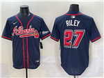 Atlanta Braves #27 Austin Riley Navy 2025 Speedway Classic Limited Jersey