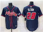 Atlanta Braves #28 Matt Olson Navy 2025 Speedway Classic Limited Jersey