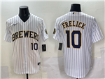 Milwaukee Brewers #10 Sal Frelick White Limited Jersey