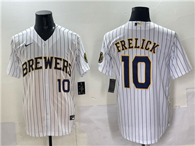 Milwaukee Brewers #10 Sal Frelick White Limited Jersey