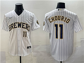 Milwaukee Brewers #11 Jackson Chourio White Limited Jersey