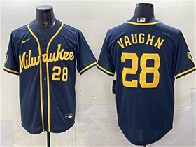 Milwaukee Brewers #28 Andrew Vaughn Navy Limited Jersey