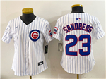 Chicago Cubs #23 Ryne Sandberg Women's White Limited Jersey