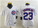 Chicago Cubs #23 Ryne Sandberg Youth White Limited Jersey