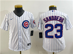 Chicago Cubs #23 Ryne Sandberg Youth White Limited Jersey