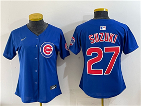 Chicago Cubs #27 Seiya Suzuki Women's Blue Limited Jersey