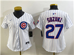 Chicago Cubs #30 Kyle Tucker Women's White Limited Jersey