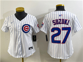 Chicago Cubs #30 Kyle Tucker Women's White Limited Jersey