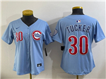 Chicago Cubs #30 Kyle Tucker Women's 2025 Light Blue City Connect Limited Jersey