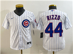 Chicago Cubs #44 Anthony Rizzo Youth White Limited Jersey