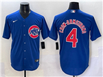 Chicago Cubs #4 Pete Crow-Armstrong Blue Limited Jersey
