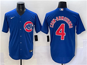 Chicago Cubs #4 Pete Crow-Armstrong Blue Limited Jersey