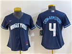 Chicago Cubs #4 Pete Crow-Armstrong Women's Navy City Connect Limited Jersey