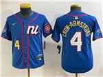 National League #4 Pete Crow-Armstrong Youth Blue 2025 MLB All-Star Limited Jersey