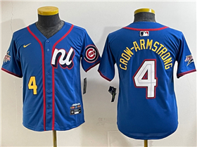 National League #4 Pete Crow-Armstrong Youth Blue 2025 MLB All-Star Limited Jersey