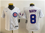 Chicago Cubs #8 Ian Happ Youth White Limited Jersey