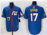 National League #17 Shohei Ohtani Blue 2025 MLB All-Star Edition Limited Jersey