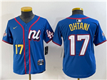 National League #17 Shohei Ohtani Youth Blue 2025 MLB All-Star Limited Jersey