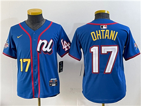 National League #17 Shohei Ohtani Youth Blue 2025 MLB All-Star Limited Jersey